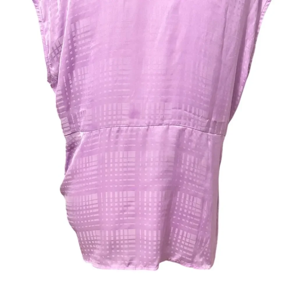 Halogen Twist Front Blouse Sleeveless Plunging V Neckline Purple Women's 1X NWOT